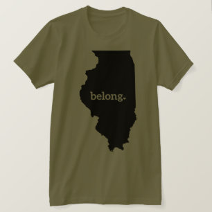 Illinois State Map Belong T-Shirt