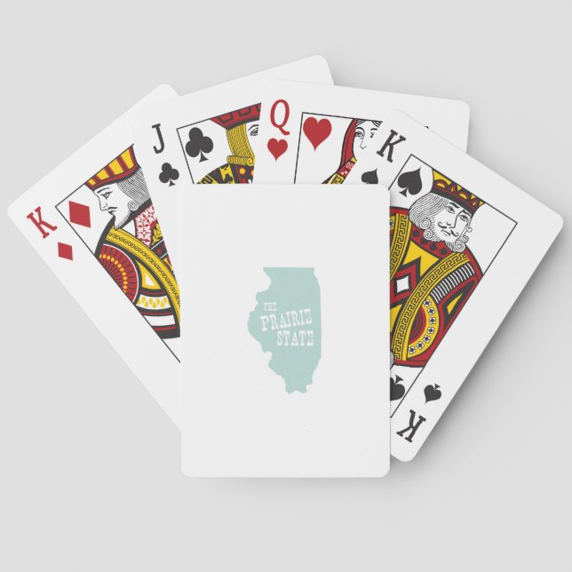 Illinois State Nickname Prairie State Playing Cards (Back)