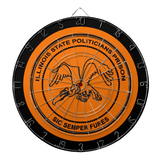 Illinois State Politicians Prison Dartboard (Front)