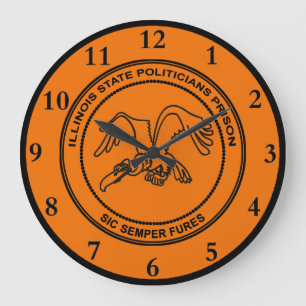 Illinois State Politicians Prison Large Clock