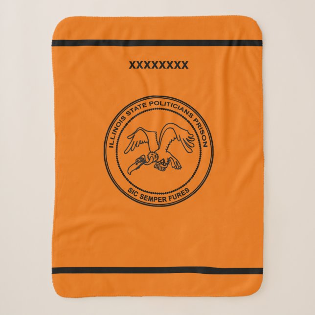 Illinois State Politicians Prison Sherpa Blanket (Front)