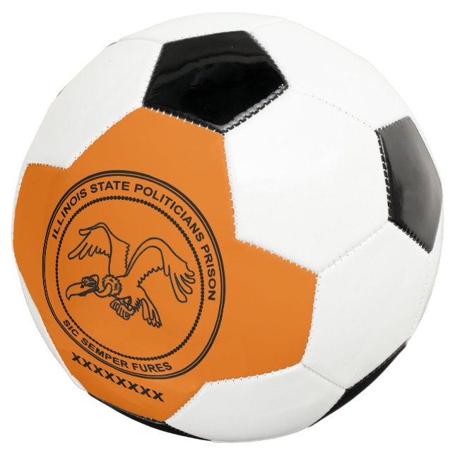 Illinois State Politicians Prison Soccer Ball (Three Quarter)