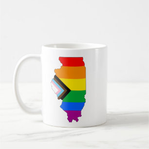 Illinois State Pride LGBTQ Progress Pride Coffee Mug