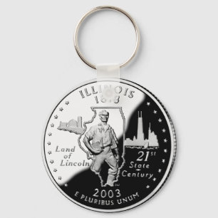 Illinois State Quarter Keychain