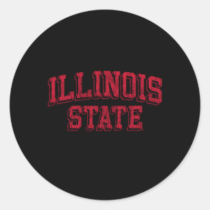 Illinois State Redbirds Arch Block Classic Round Sticker