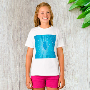 Illinois State Silhouette Blue Starburst T-Shirt