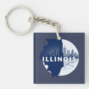 Illinois United States of America Keychain