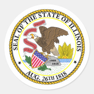 Illinois, USA Classic Round Sticker