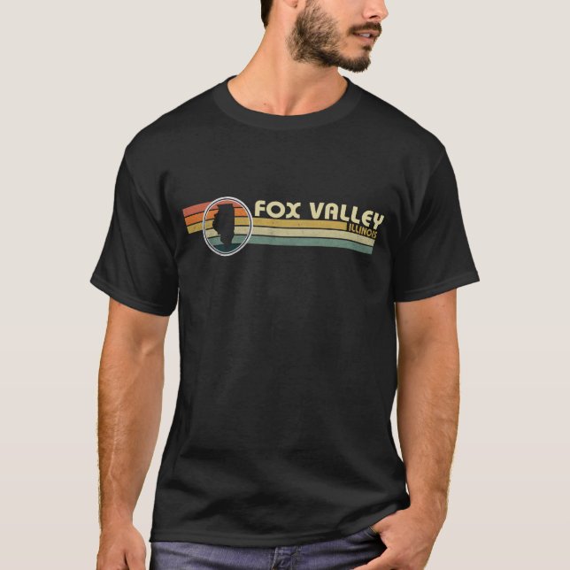 Illinois - Vintage 1980s Style FOX-VALLEY, IL T-Shirt (Front)