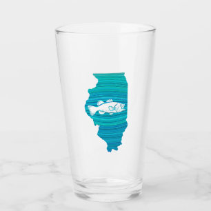 Illinois Wave Fishing Glass