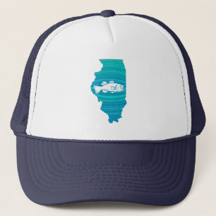 Illinois Wave Fishing Trucker Hat