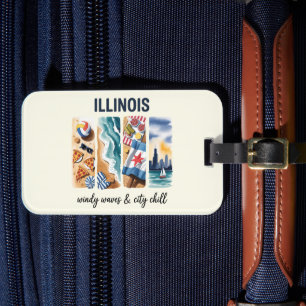 Illinois - Windy Waves & City Chill Luggage Tag