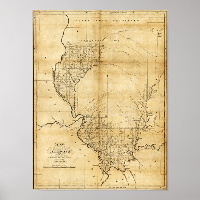 IllinoisPanoramic Map Poster (Front)