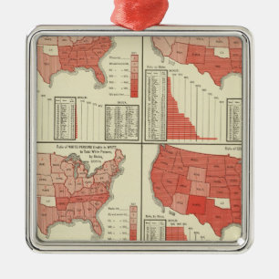 illiteracy for above 10 years old metal ornament