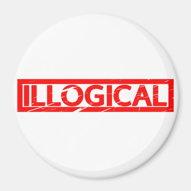 Illogical Stamp Magnet (Front)