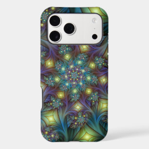 Illuminated Abstract Shiny Teal Purple Fractal Art
