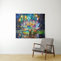 Illuminated Blooming Lotus Flower