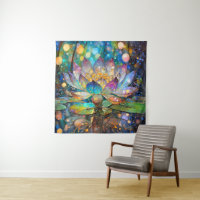 Illuminated Blooming Lotus Flower