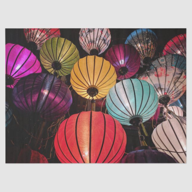 Illuminated Chinese Lanterns  Tissue Paper (Front)