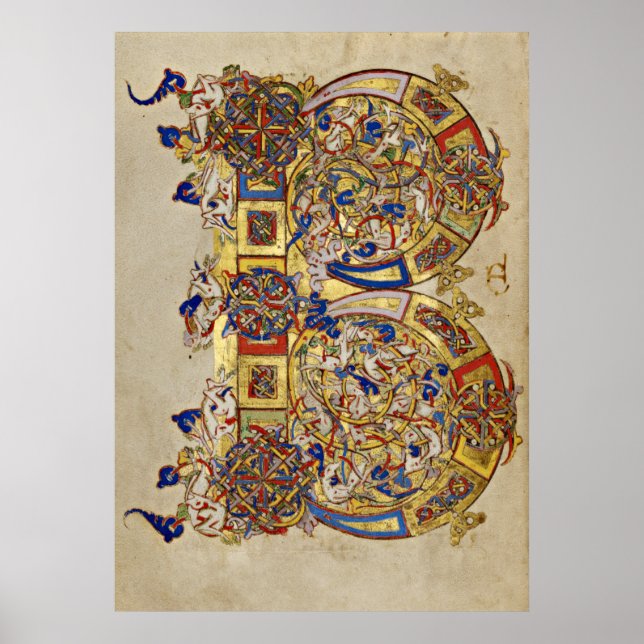 Illuminated Initial B from Montecassino Poster (Front)