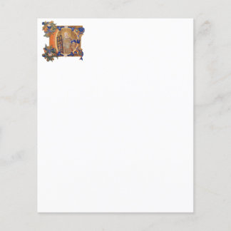 Illuminated Initial C paper
