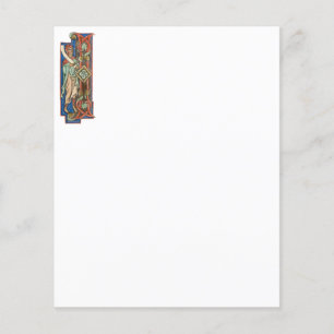 Illuminated Initial I paper