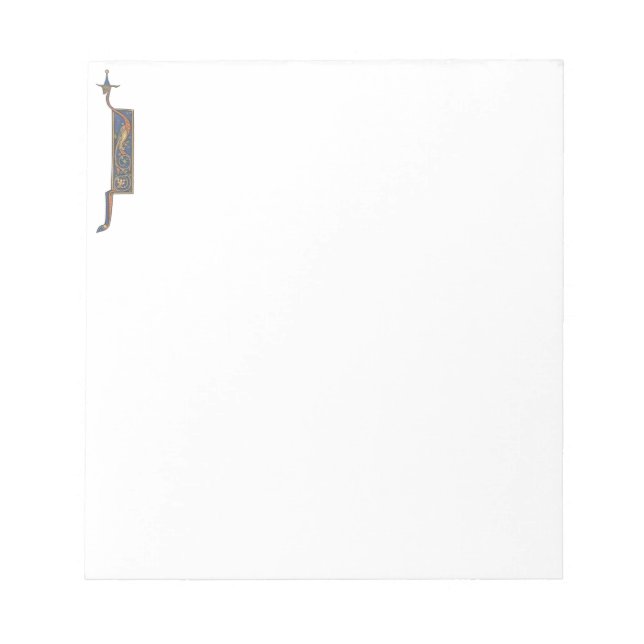 Illuminated Initial J Notepad (Front)