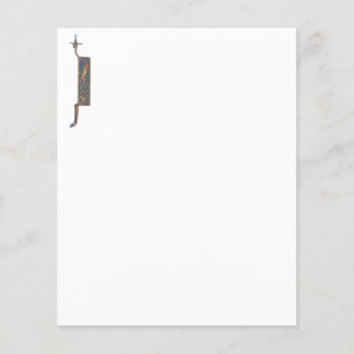 Illuminated Initial J paper