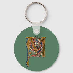 Illuminated Initial M Keychain