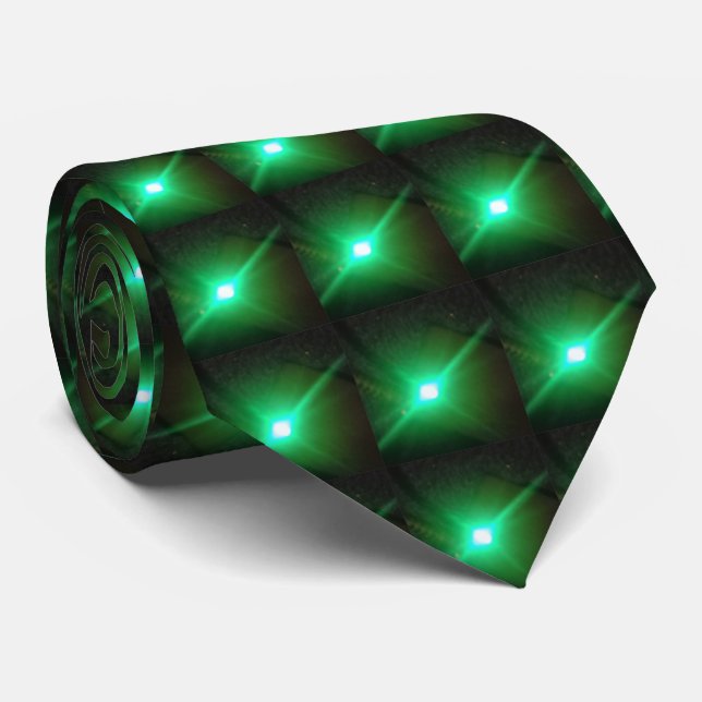 Illuminated Intrigue: Cyber Spark Silk Tie (Rolled)