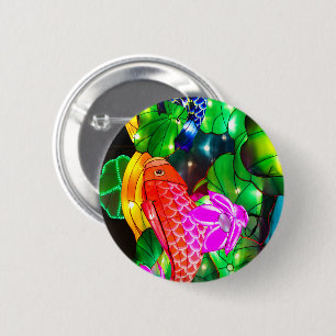 Illuminated Koi 2 Inch Round Button