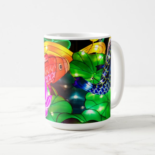 Illuminated Koi Coffee Mug (Front Right)
