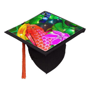 Illuminated Koi Graduation Cap Topper