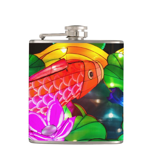 Illuminated Koi Hip Flask (Front)
