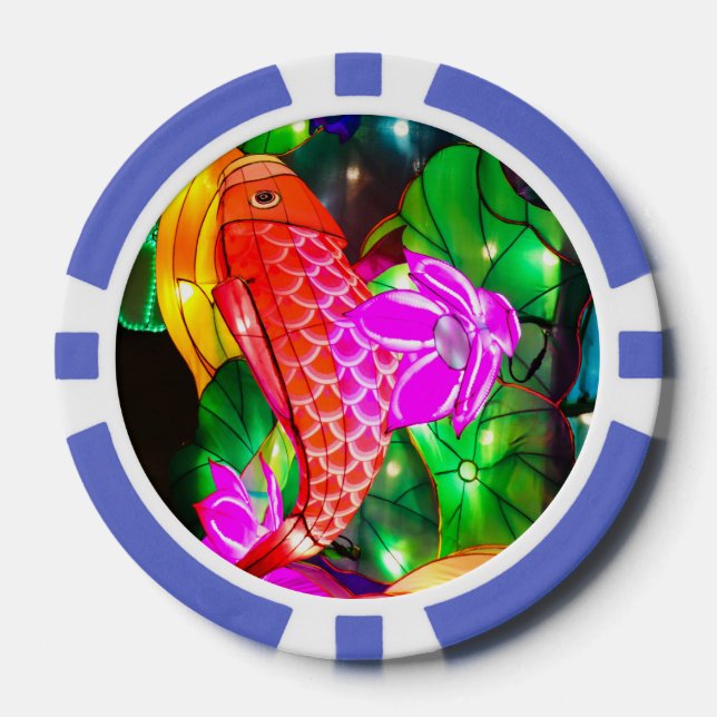Illuminated Koi Poker Chips (Front)