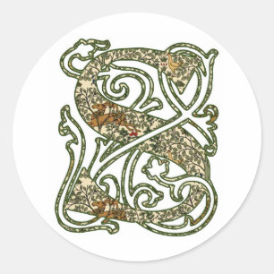 Illuminated Letter "S" Classic Round Sticker