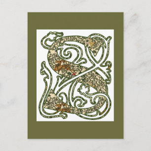 Illuminated Letter "S" Postcard