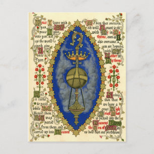 Illuminated Manuscript for Ascension Day Postcard