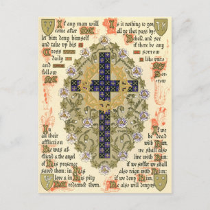 Illuminated Manuscript for Septuagesima and Lent Postcard