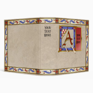 Illuminated Manuscript Monogram 'A' Binder
