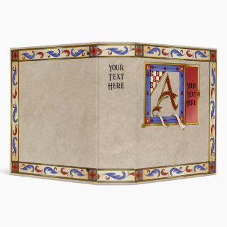 Illuminated Manuscript Monogram 'A' Binder