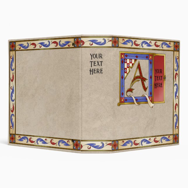 Illuminated Manuscript Monogram 'A' Binder (Background)