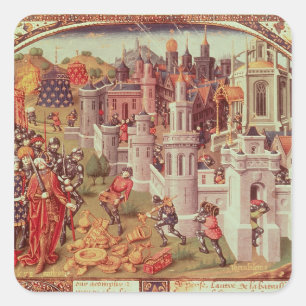 Illuminated miniature from a universal square sticker