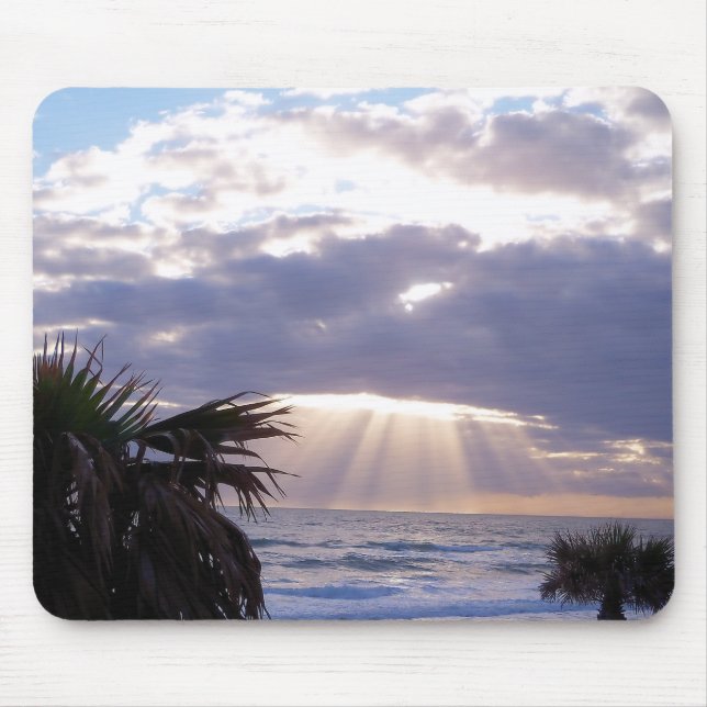 Illuminated morning clouds mouse pad (Front)