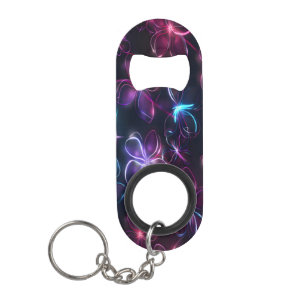 Illuminated Neon Botanical Artistry Keychain Bottle Opener
