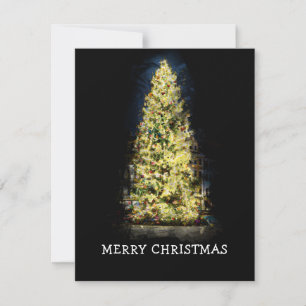 Illuminated painted Christmas tree