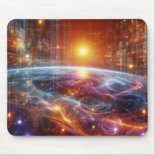 Illuminated Quantum Grid Mouse Pad