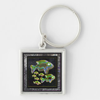 Illuminated Reflection : Fish in Flood Light Keychain