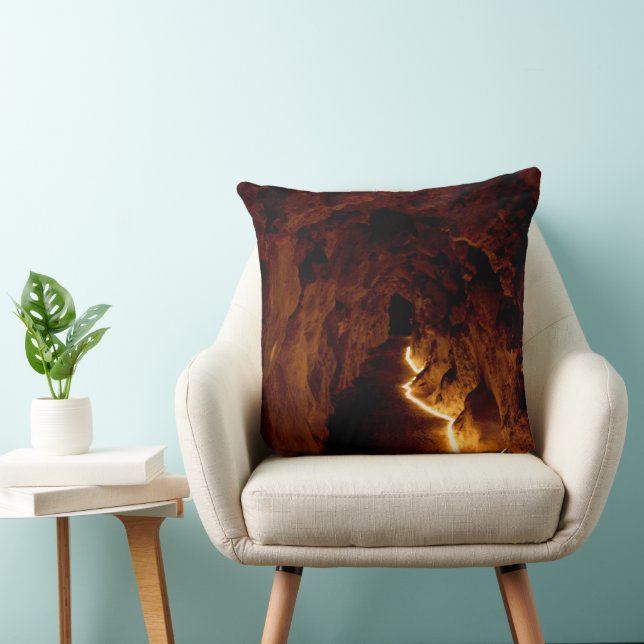 Illuminated Secret Tunnel  Throw Pillow (Chair)