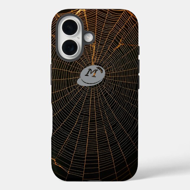 Illuminated Spider Web in Darkness Case-Mate iPhone Case (Back)